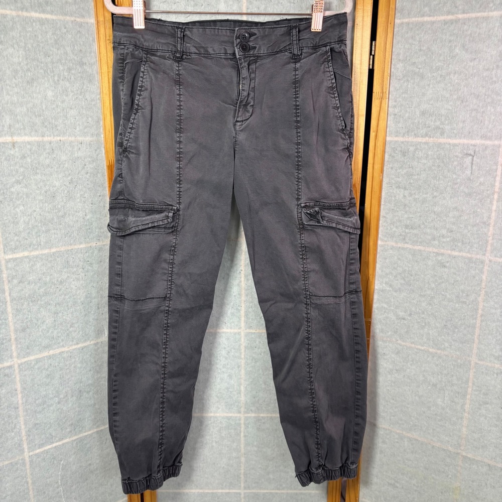 Sanctuary Cargo Jogger Pants Womens 28 Faded Black Utility Stretch Y2K